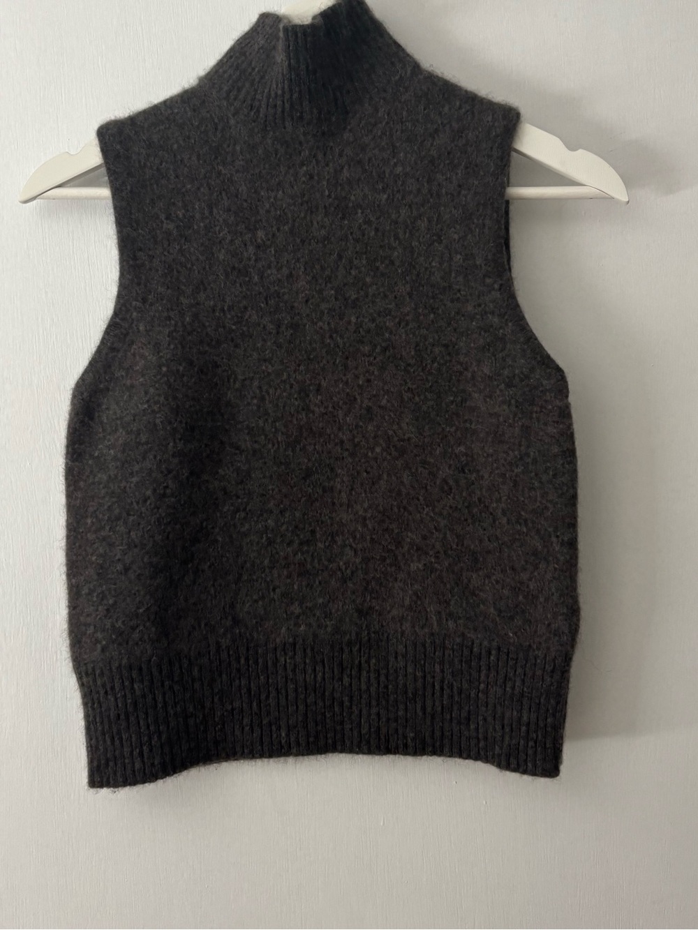 Frank And Oak Yak Wool Merino Wool Sleeveless Turtleneck Sweater S - Picture 4 of 10